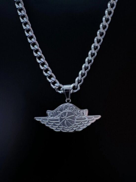 Jordan Other - Air Jordan Necklace - Jordan Jumpman - 5mm Cuban - 22" Silver Chain - Christmas